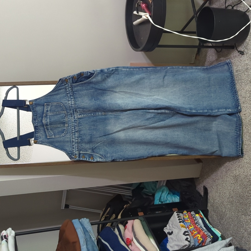 Cider Wide Leg Denim Overalls, Size 1X, NWOT